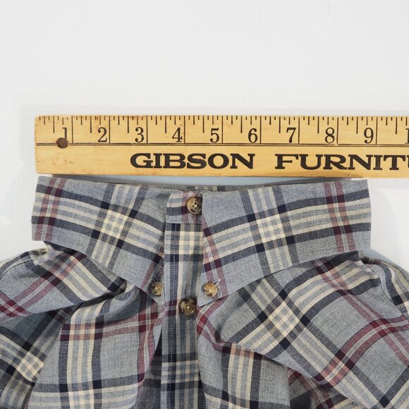 Brooks Brothers Shirt Mens Extra Large Gray Plaid Regent Oxford Button Preppy - Picture 7 of 9